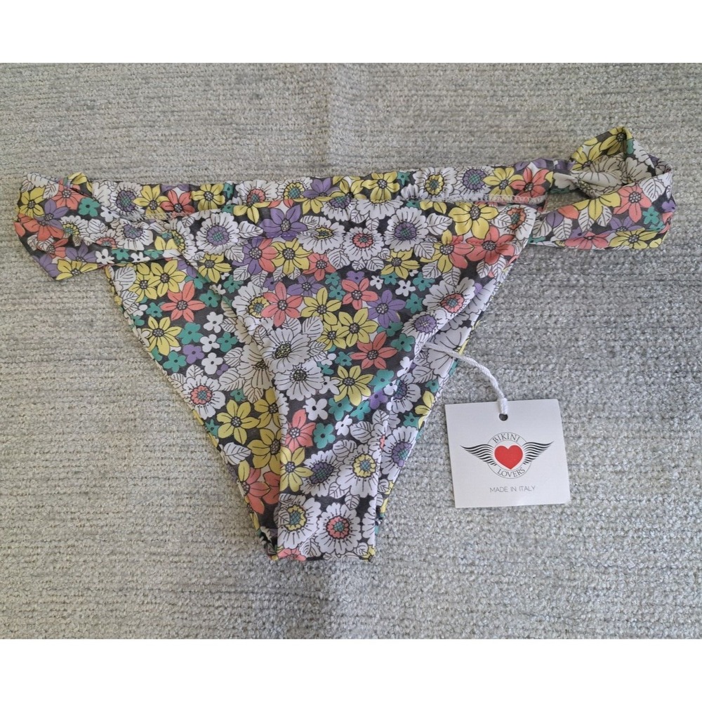 Bikini Lovers Tg. U Bottom Made Italy Size Small Floral Bottom Only